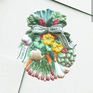 Fitz and Floyd Classic Herb Garden Thyme Oregano Parsley Canapé Plate